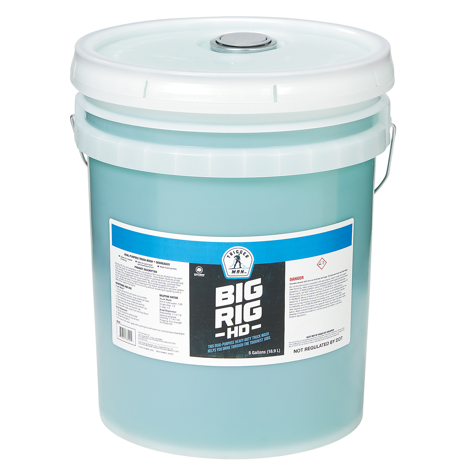Trigger Man Big Rig HD, Pressure Washer Chemical, 5 Gallons